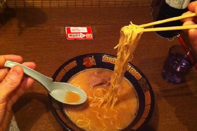 Delicous ramen being consumed!